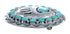 Turquoise Navajo Bear Paw Design Genuine Sterling Silver Belt Buckle JX127027